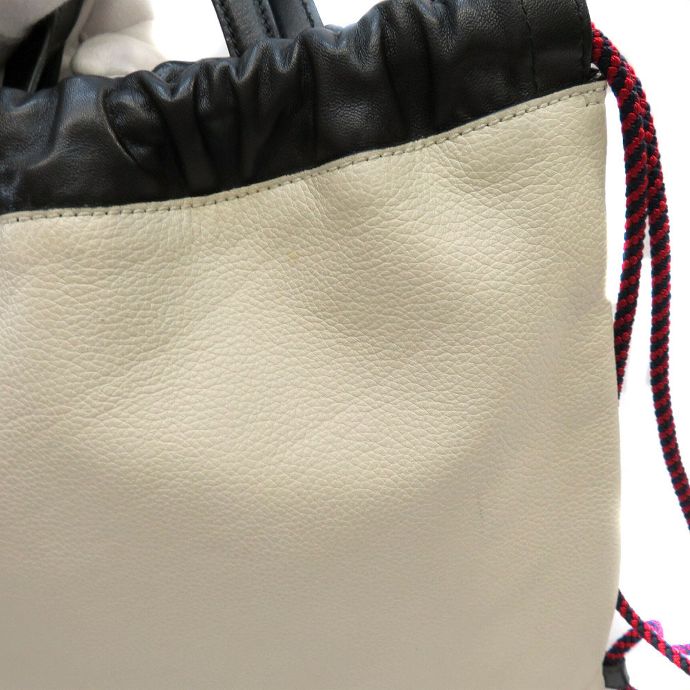 Gucci Drawstring Backpack Handbag Shoulder Bag Le… - image 6